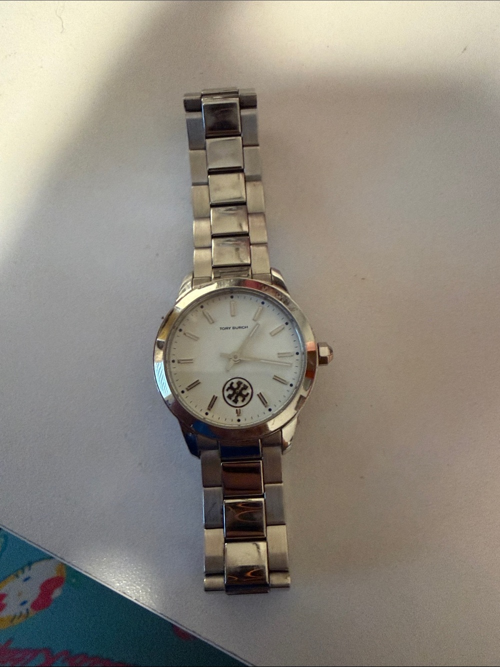 Tory Burch Silver Bracelet Watch with White Dial - Picture 3 of 6